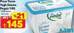 PINAR YARIM YAĞLI SÜZME PEYNİR 1 KG PINAR YARIM YAĞLI SÜZME PEYNİR 1 KG